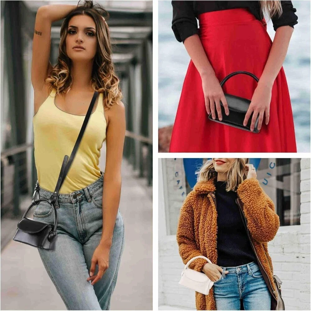 Women Mini PU Leather Purse Crossbody Clutch Gift Trendy Petite Bag